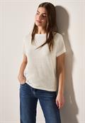 Struktur-T-Shirt vanilla white