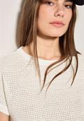Struktur-T-Shirt vanilla white