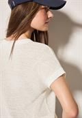 Struktur-T-Shirt vanilla white