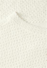 Struktur-T-Shirt vanilla white