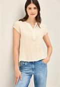 Strukturbluse light beige