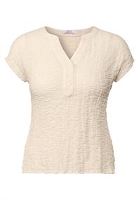 Strukturbluse light beige