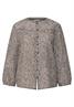 Strukturbluse mit Leo-Muster cotton cream