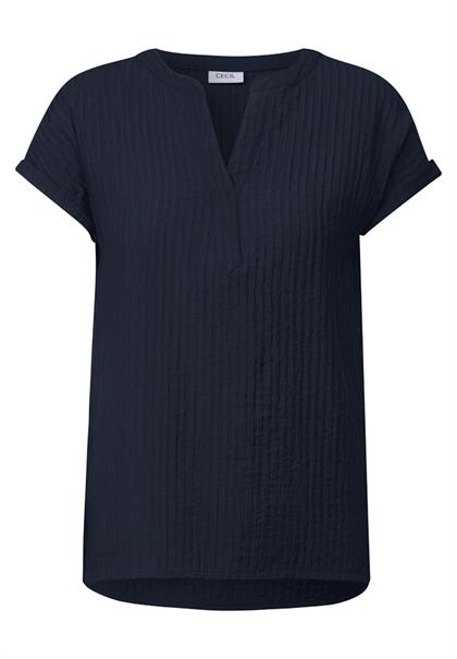 Strukturbluse universal blue