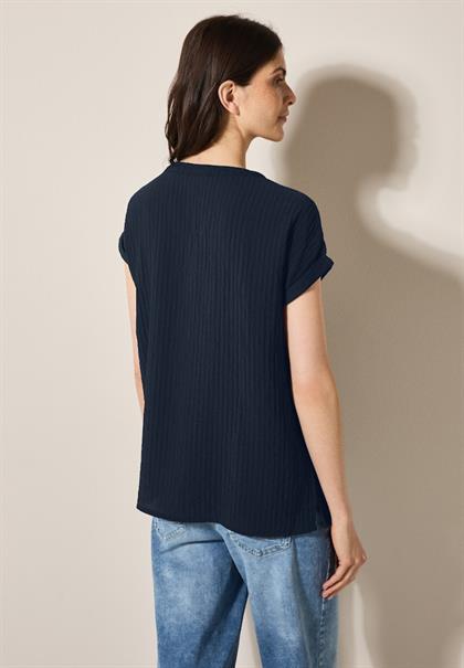 Strukturbluse universal blue