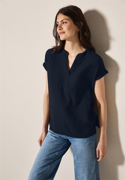 Strukturbluse universal blue