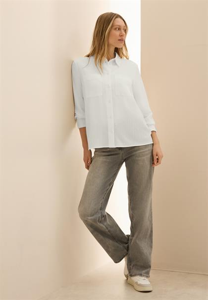 Strukturbluse vanilla white