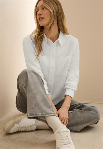 Strukturbluse vanilla white