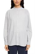 Strukturierte Bluse, Baumwollmix light grey
