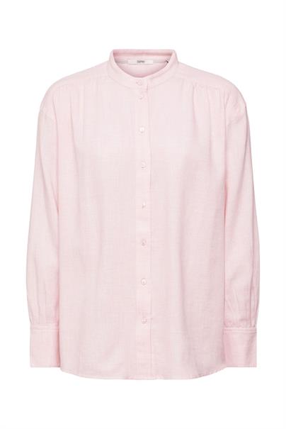 Strukturierte Bluse, Baumwollmix light pink