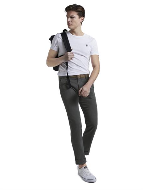 Strukturierte Straight Chino two colored black design