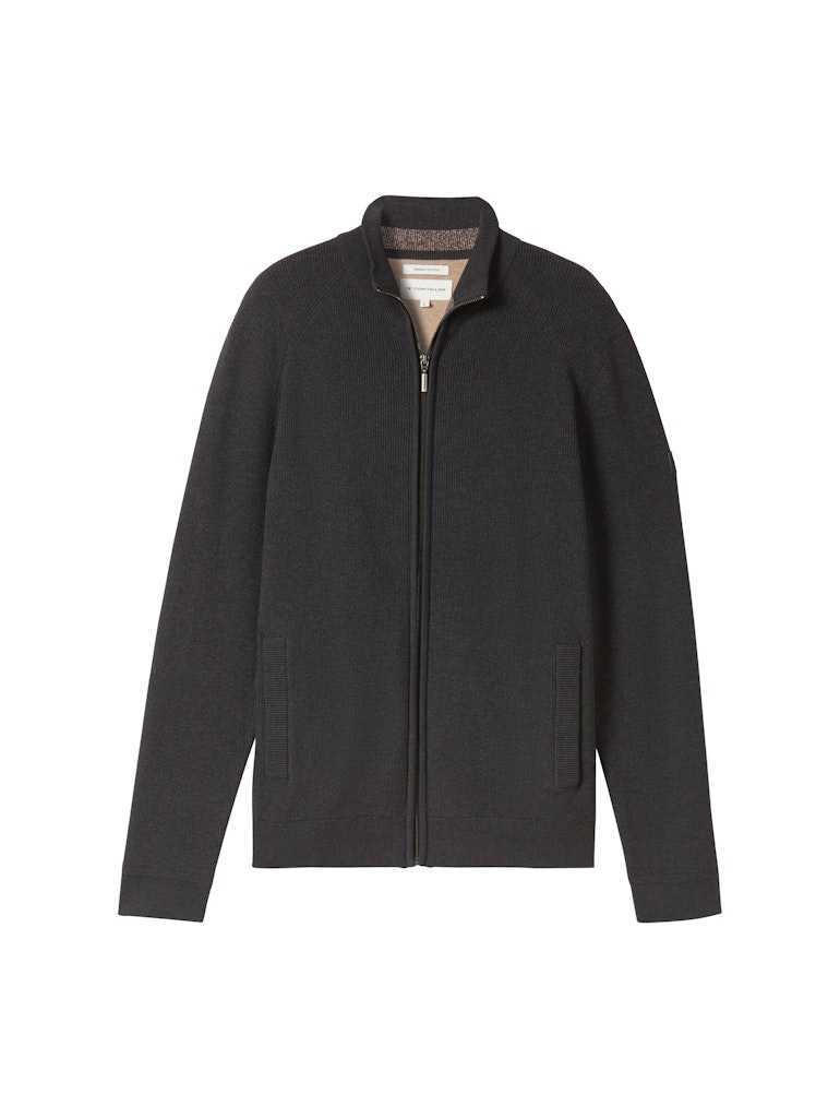 TOM TAILOR Strickjacke, mit Zipper und Eingrifftaschen günstig online kaufen