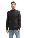 Strukturierte Strickjacke black grey melange