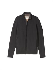 Strukturierte Strickjacke black grey melange