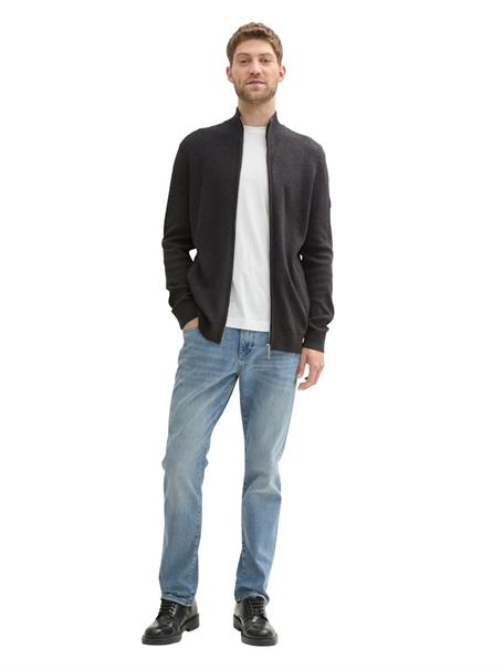 Strukturierte Strickjacke black grey melange