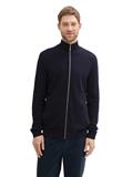 Strukturierte Strickjacke knitted navy melange
