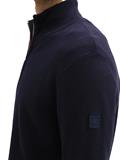 Strukturierte Strickjacke knitted navy melange