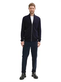 Strukturierte Strickjacke knitted navy melange