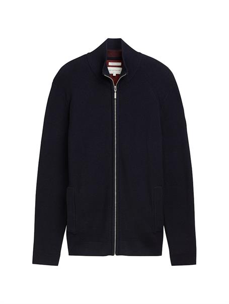 Strukturierte Strickjacke knitted navy melange