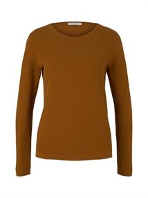 Strukturierter Pullover gingerbread brown