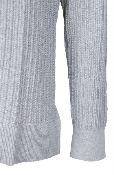 Strukturierter Pullover light grey heather