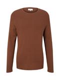 Strukturierter Pullover light wood brown