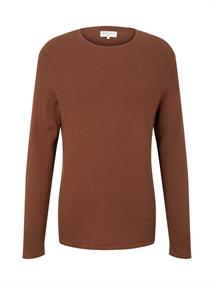 Strukturierter Pullover light wood brown