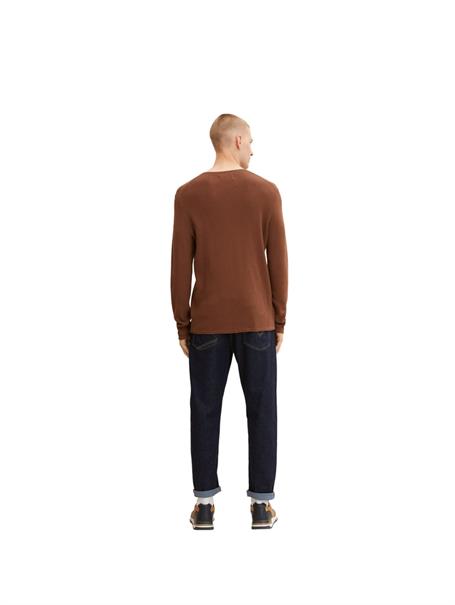 Strukturierter Pullover light wood brown