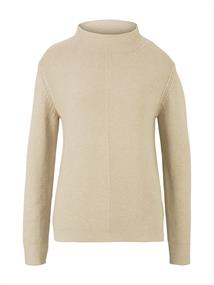 Strukturierter Pullover mit Bio-Baumwolle powder beige melange