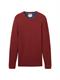 Strukturierter Rundhalspullover burgundy dark red melange