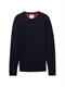 Strukturierter Rundhalspullover knitted navy melange