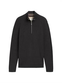 Strukturierter Strick Troyer black grey melange