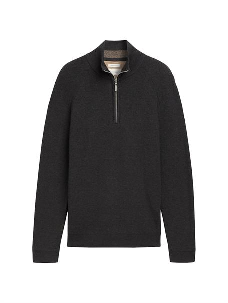 Strukturierter Strick Troyer black grey melange