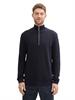 Strukturierter Strick Troyer knitted navy melange