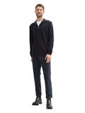 Strukturierter Strick Troyer knitted navy melange