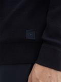 Strukturierter Strick Troyer knitted navy melange