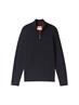 Strukturierter Strick Troyer knitted navy melange