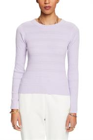 Strukturierter Strickpullover lavender