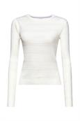 Strukturierter Strickpullover off white