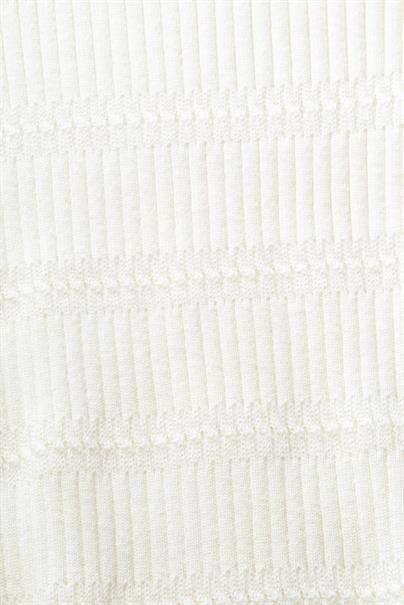 Strukturierter Strickpullover off white