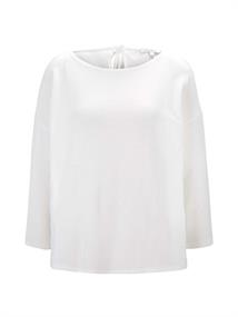 Strukturiertes Boxy-Shirt off white