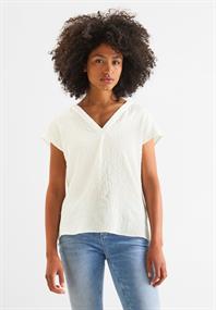 Strukturiertes Shirt off white