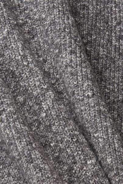 Strukturiertes Strickkleid mit Wolle gunmetal