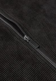 Strukturjacke mit Zipper darkest brown