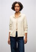Strukturjacke mit Zipper soft beige