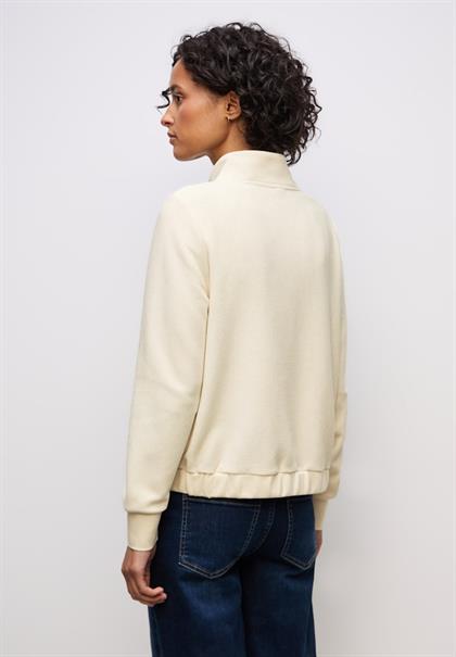 Strukturjacke mit Zipper soft beige