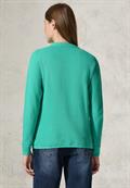 Strukturmix Dolman Pullover aventurine green
