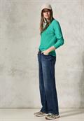 Strukturmix Dolman Pullover aventurine green