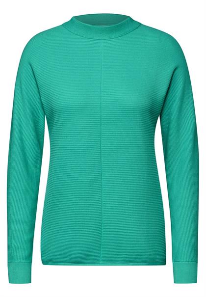 Strukturmix Dolman Pullover aventurine green