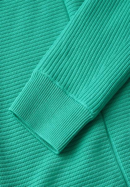 Strukturmix Dolman Pullover aventurine green
